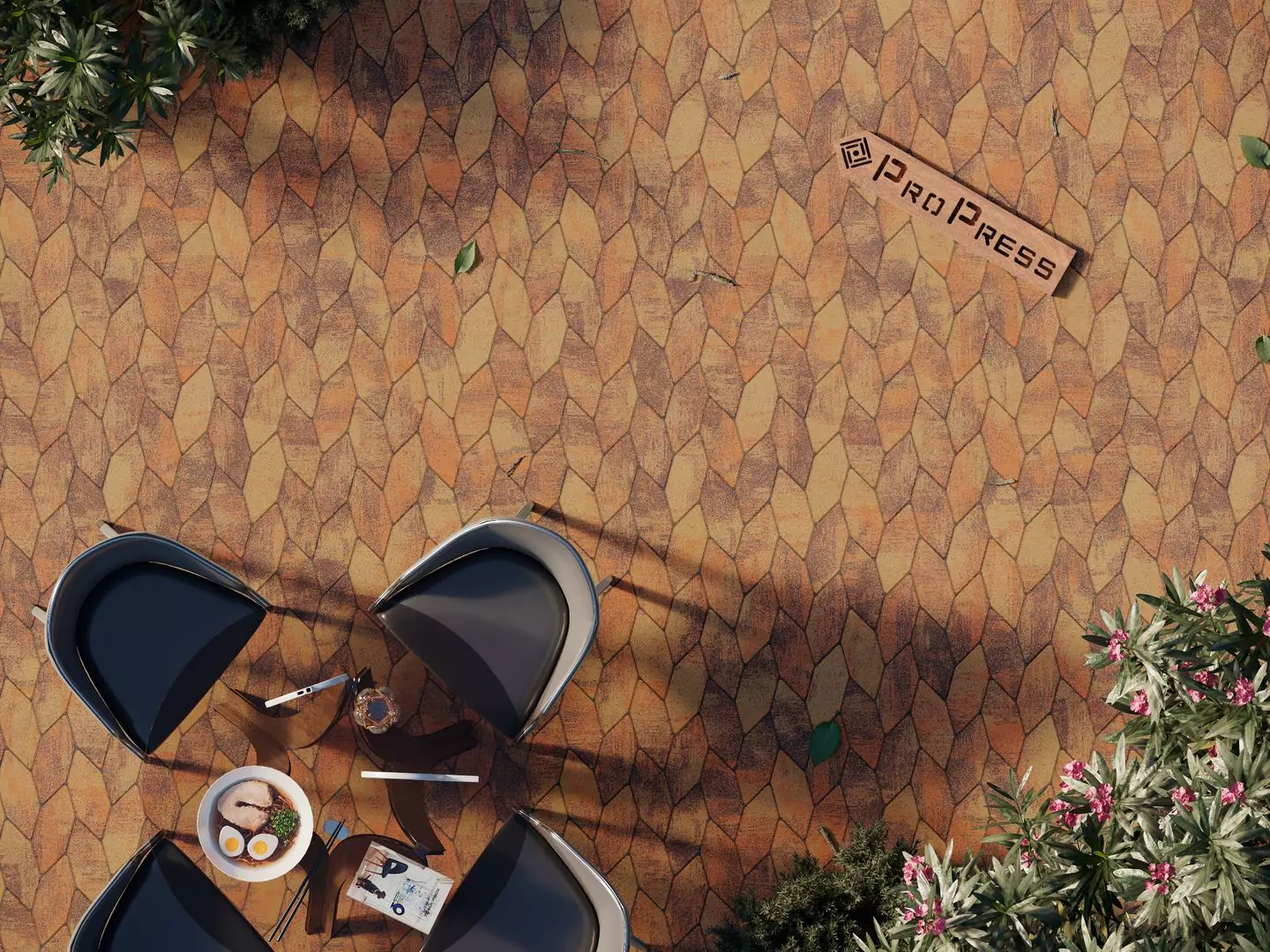 Тротуарная плитка Шестигранник №10 "Джафар", фактура гладкий, гранитная, мрамор, высота 40 мм-1